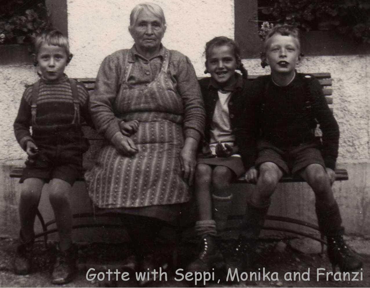 Monika, Gotte, Franzi and I